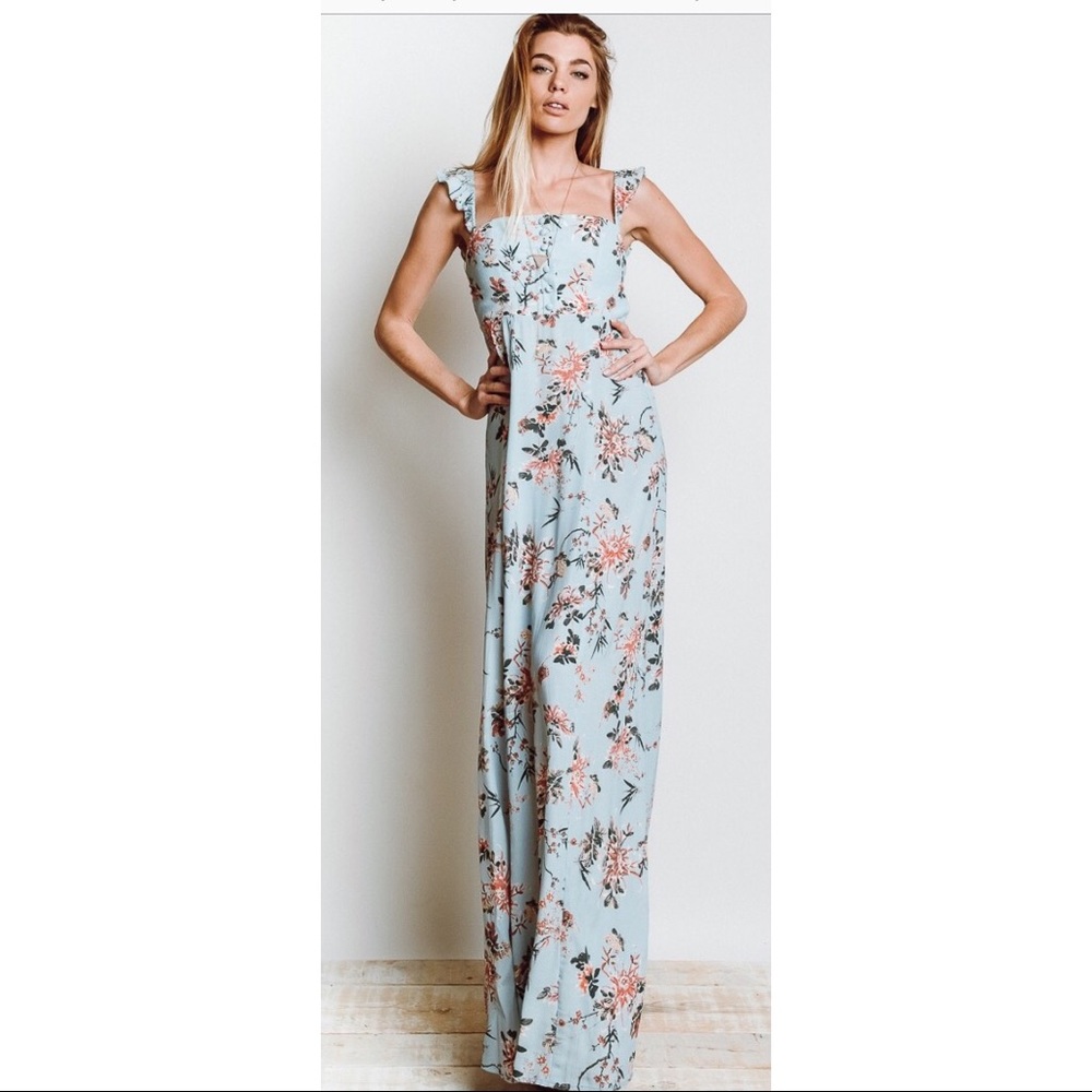 FLYNN SKYE Bardot maxi XS in blue my mind
